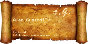 Auer Gusztáv névjegykártya