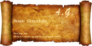 Auer Gusztáv névjegykártya