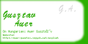 gusztav auer business card